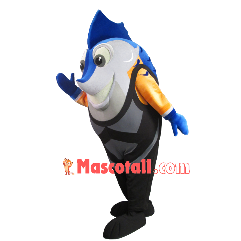 Colored Deep-sea Fish In Diving Suit Mascot Costume