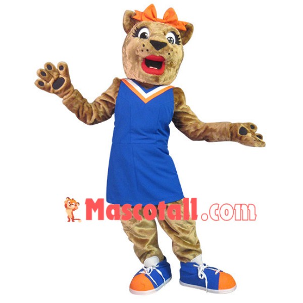 Funny Enchanting Tiger With Red Lips Mascot Costume