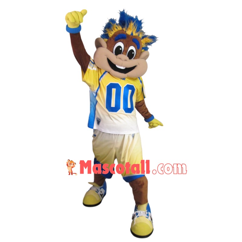 Excited Basketball Player Monkey Mascot Costume