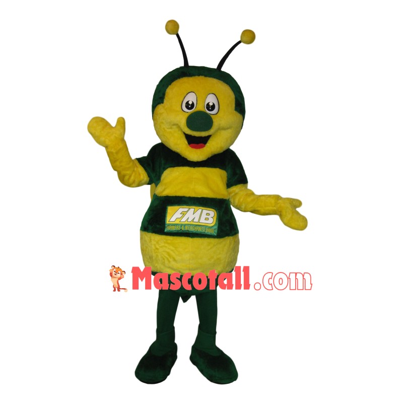 Agreeable Bee Of Bank Mascot Costume Cartoon Character