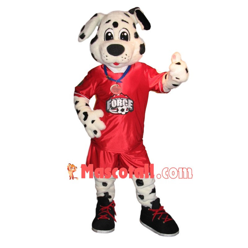 Fair Soccer Referee Dalmatian Mascot Costume