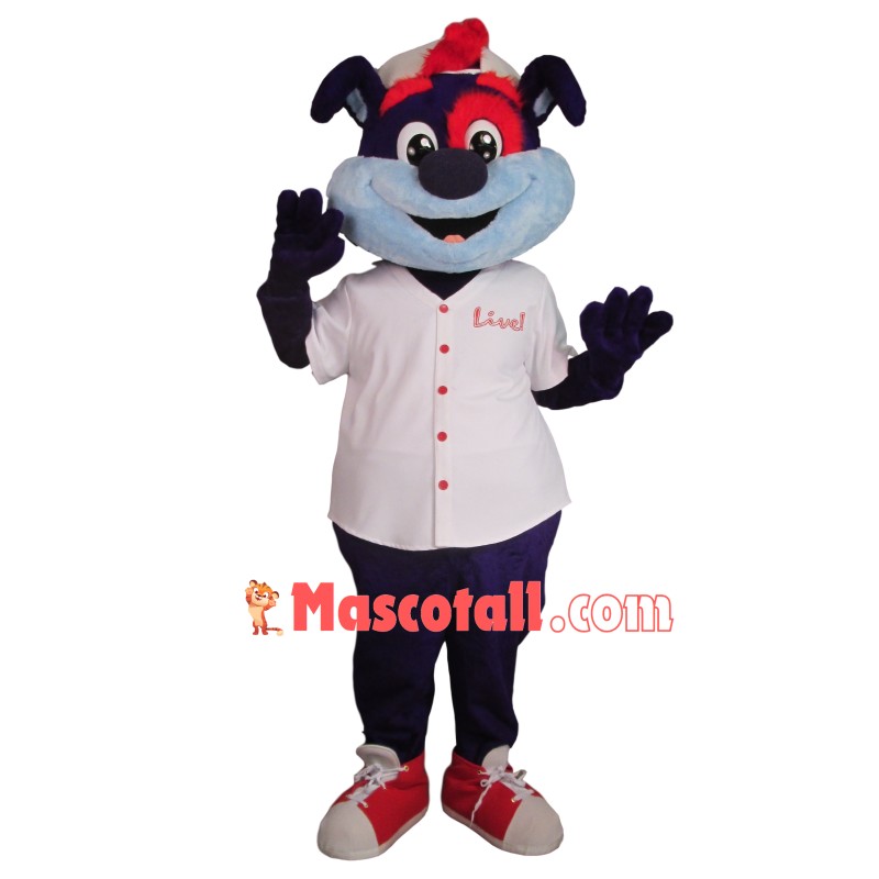 Professional Lifeguard Black Dog Mascot Costume