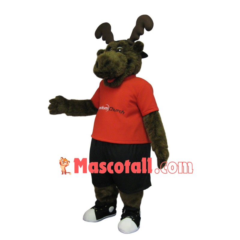 Cozy Moose Of Freedom Church Mascot Costume