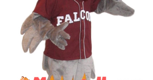 Hale Gray & Red Brown Falcon Mascot Adult Costume