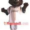 Well-behaved Brown Cat Of Baseball Website Mascot Costume