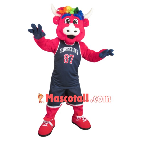 University Sport Red Bull Mascot Costume