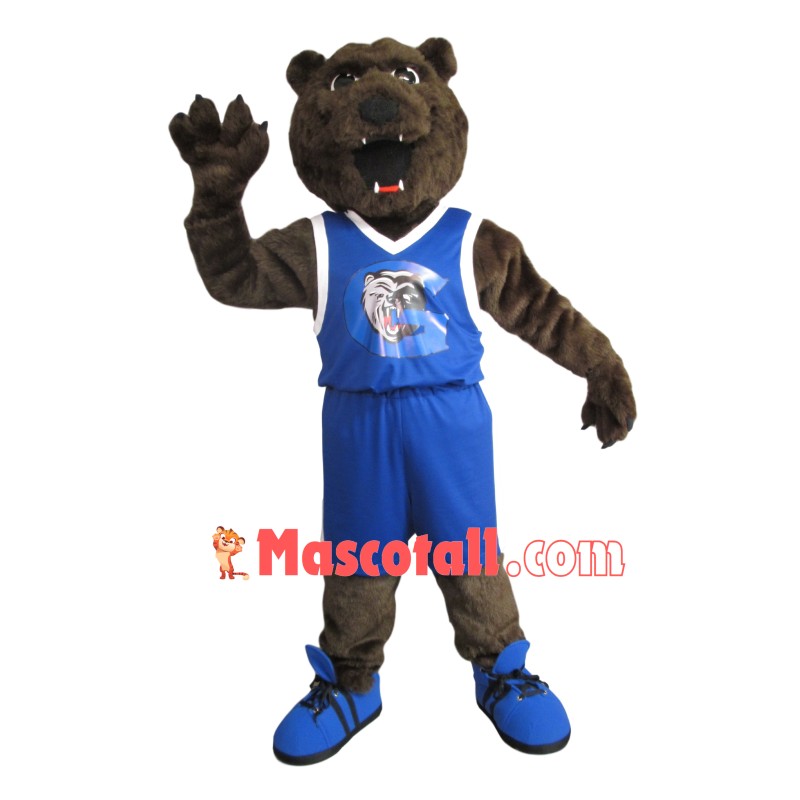 Passionate Brown Bear In The Sport Set Mascot Costume