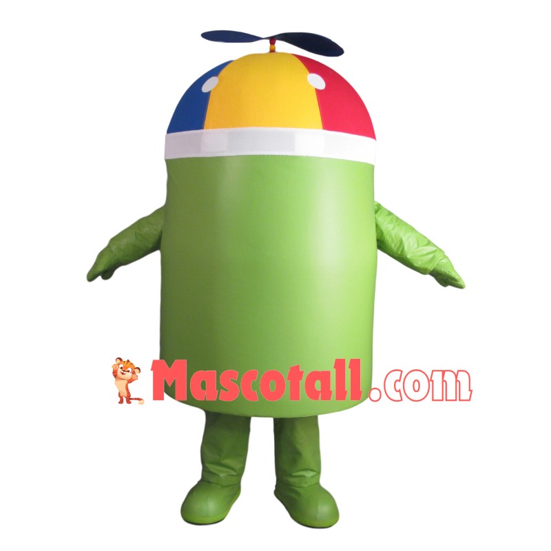 Android Robot With Bamboo Dragonfly Mascot Costume
