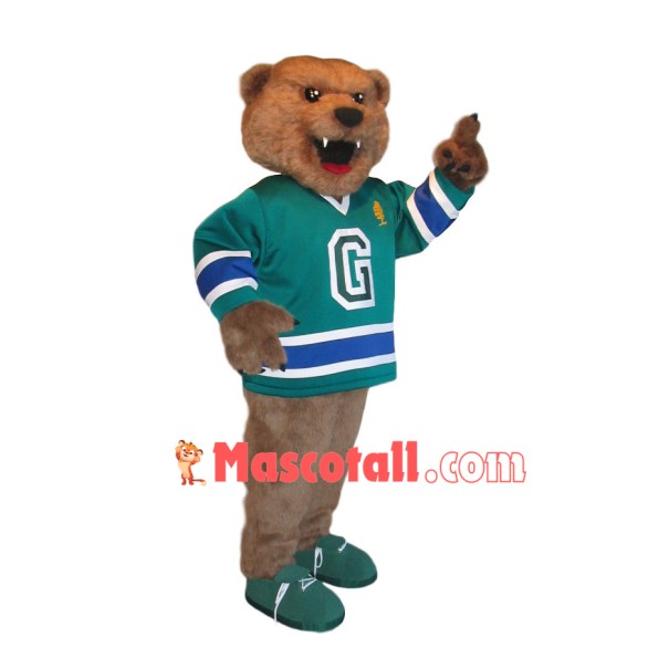 Sport Furry Brown Bear Mascot Costume
