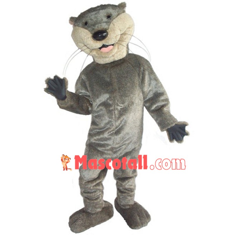 Merry Plush Grey Beaver Mascot Costume