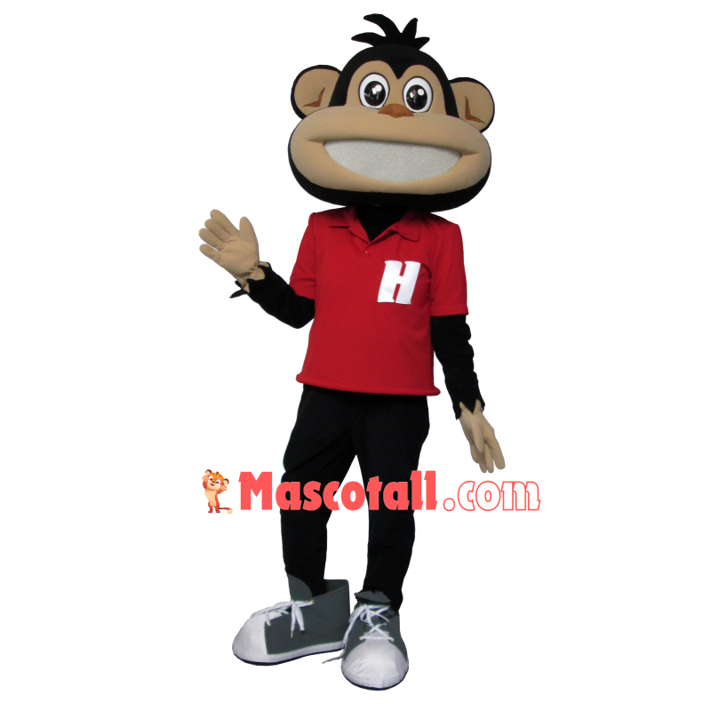 Normative Big Mouth Monkey Mascot Costume For High School