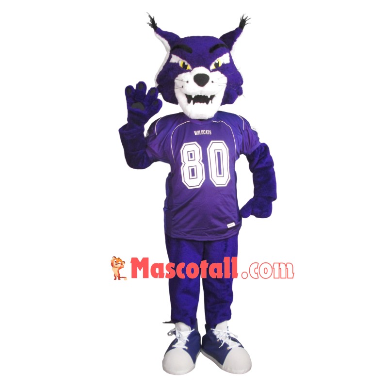 Capable Purple Tiger Of University Team Mascot Costume