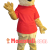 Soft Mole Mascot Costume Wearing Red Shirt