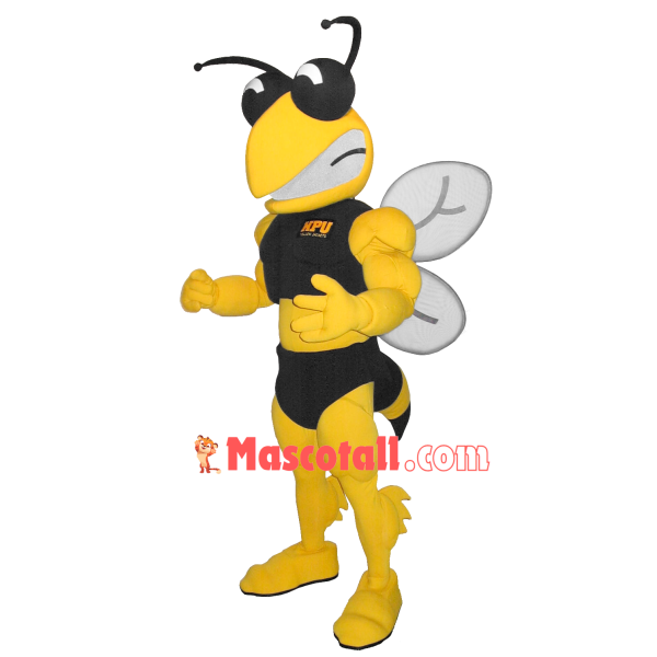 Raging Muscle Bee Of Combat Troop Mascot Costume