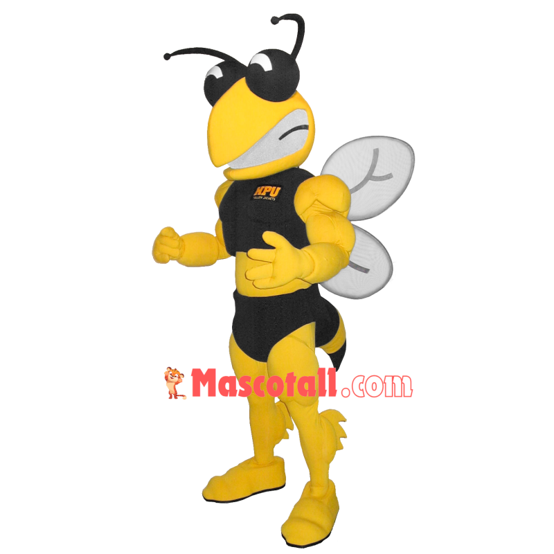 Raging Muscle Bee Of Combat Troop Mascot Costume