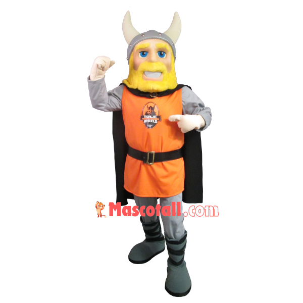 Warrior With Golden Beard Mascot Costume