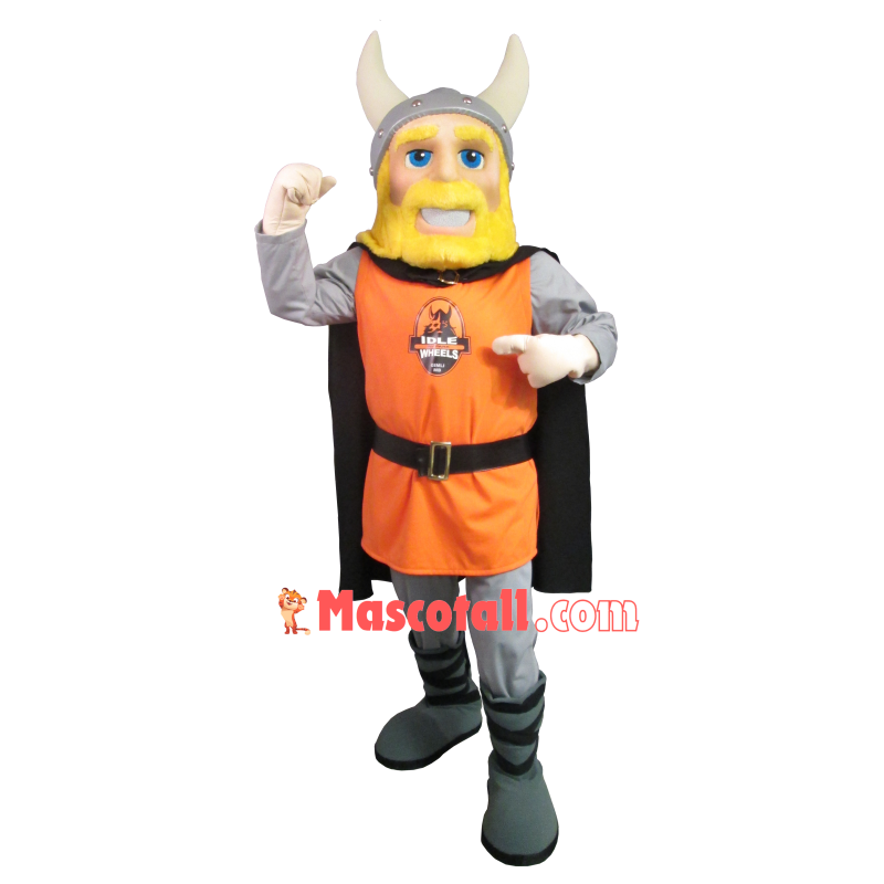 Warrior With Golden Beard Mascot Costume