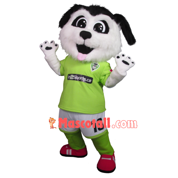 Jubilant Dog In Trend Sports Hall Mascot Costume