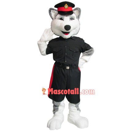 The Sociable Police Chief Wolf Mascot Costume