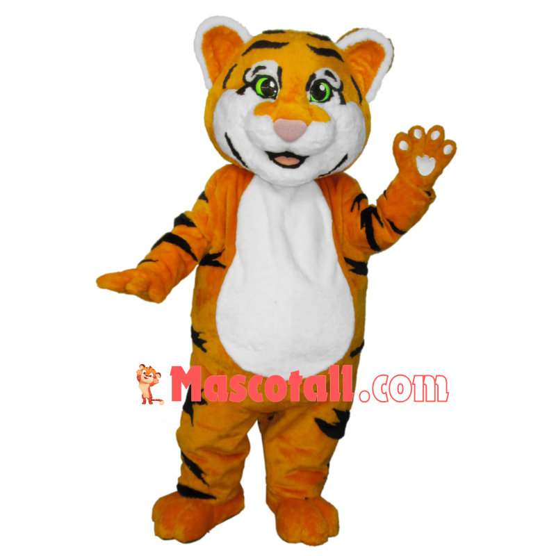 Lovely Little Tiger With Green Eyes Mascot Costume