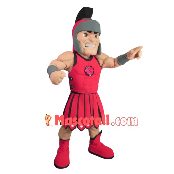 Fighting Hale Soldier In The Red Suit Mascot Costume