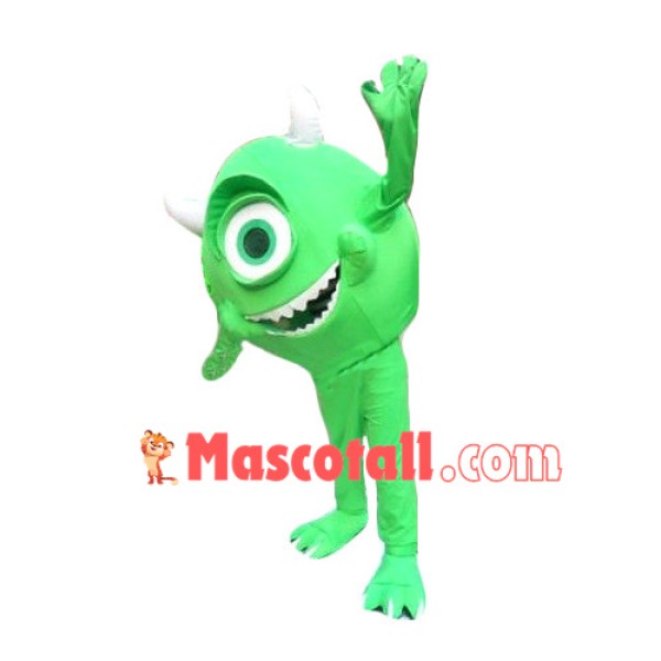 One Eye Green Monster Mascot Costume