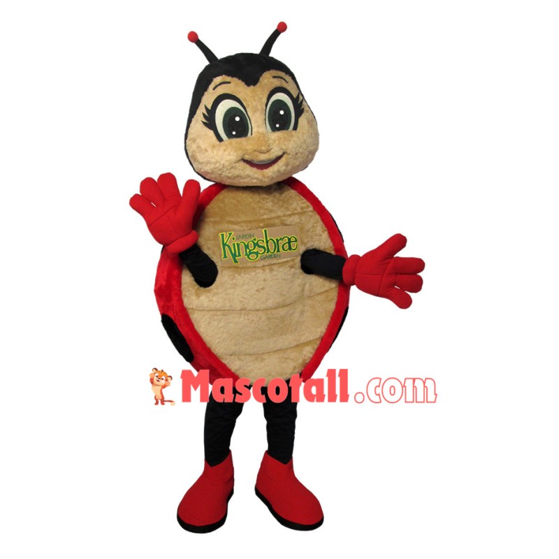 Cute Big Eyes Ladybug Mascot Costume For Garden