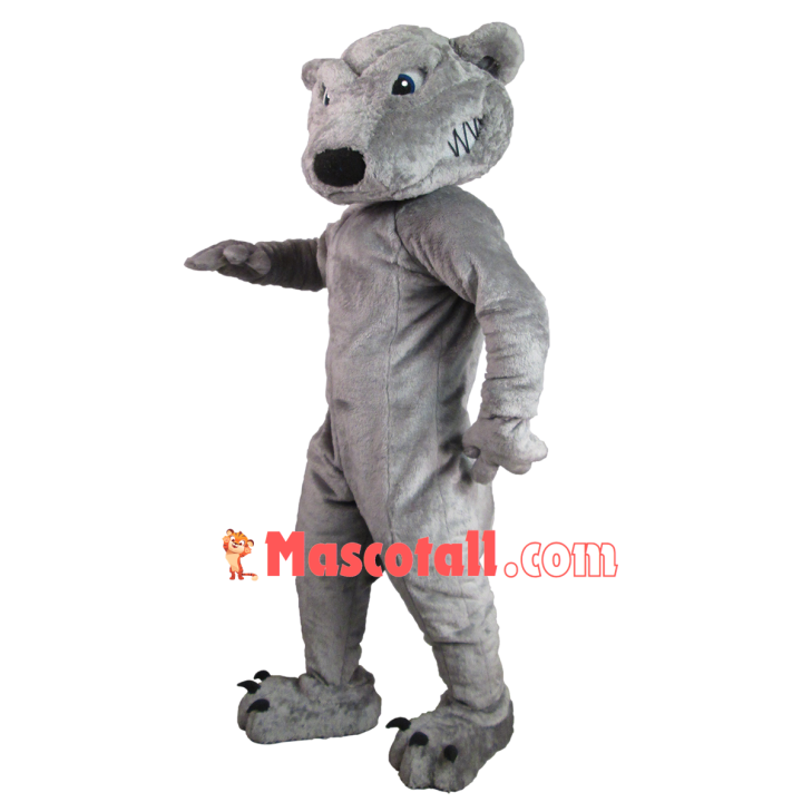 Angry Squabble Bear With Flat Head Mascot Costume