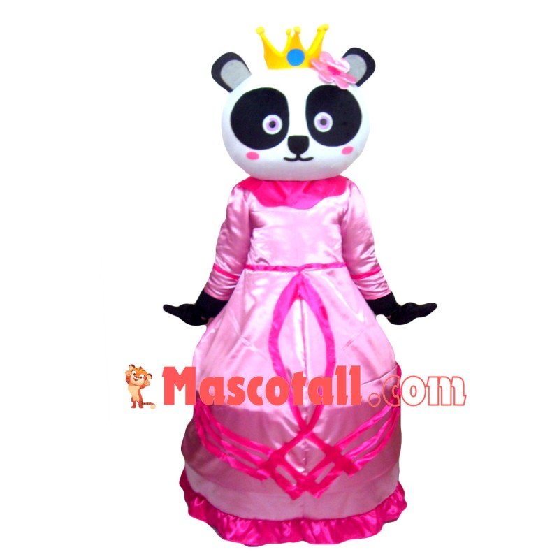 Princess Dress Panda Mascot Costume