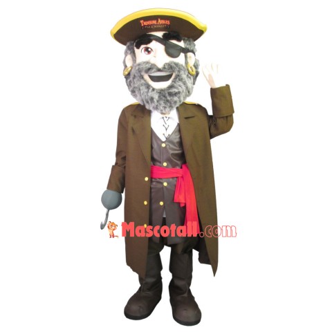 Rich Hook Hand Pirate Captain Mascot Costume