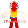 Stretching White Goose Mascot Costume