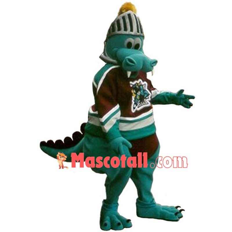 Cautious Soldier Crocodile Mascot Costume