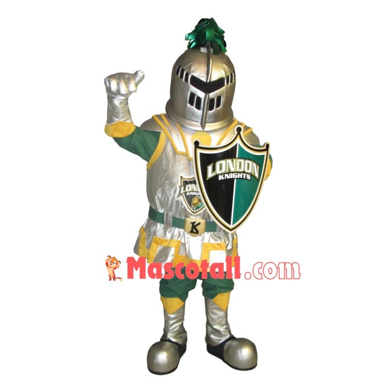 Orderly Armored Knight Mascot Costume