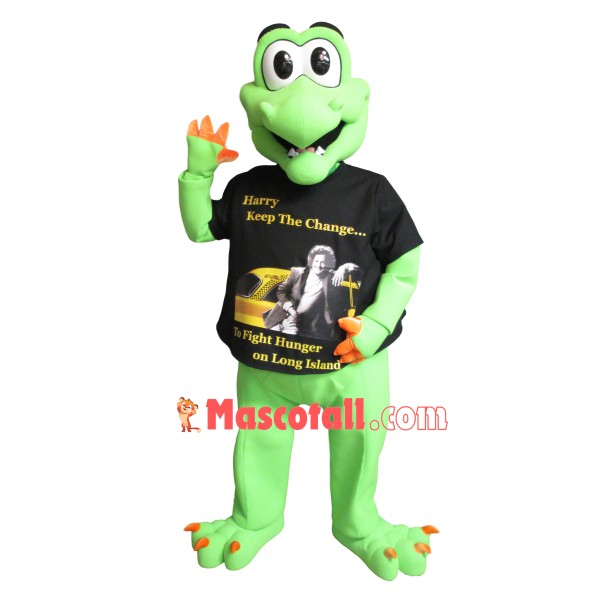 Unisex Dragon In The Black Printed Shirt Mascot Costume