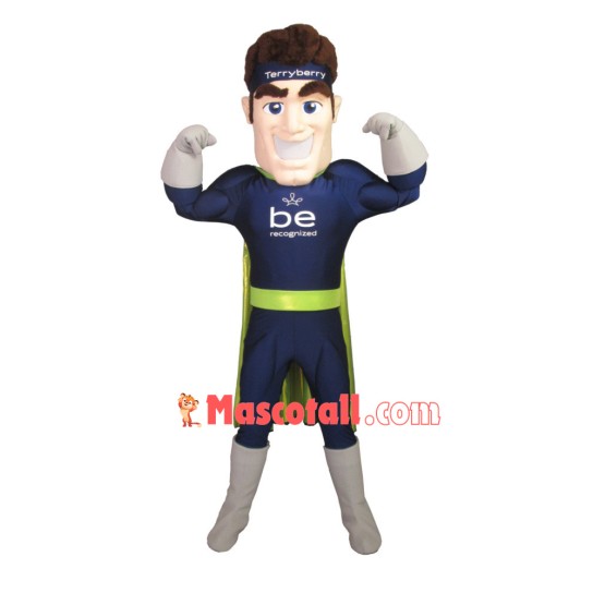Power Superman Of Employee Recognition Plan Mascot Costume