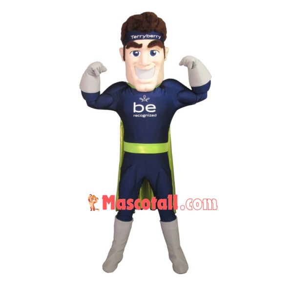 Power Superman Of Employee Recognition Plan Mascot Costume