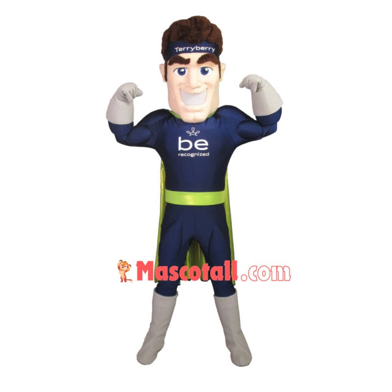 Power Superman Of Employee Recognition Plan Mascot Costume