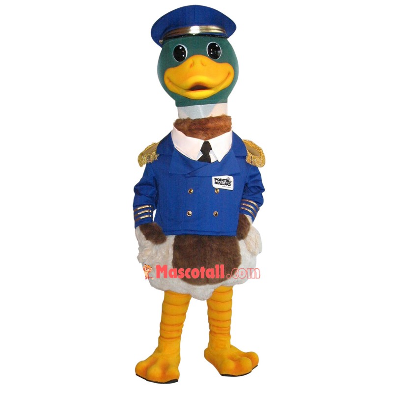 Mallard Commander Of Waterpark Mascot Costume