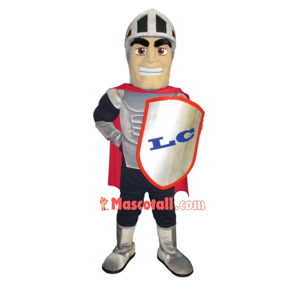 Excited Soldier With Power Mascot Costume
