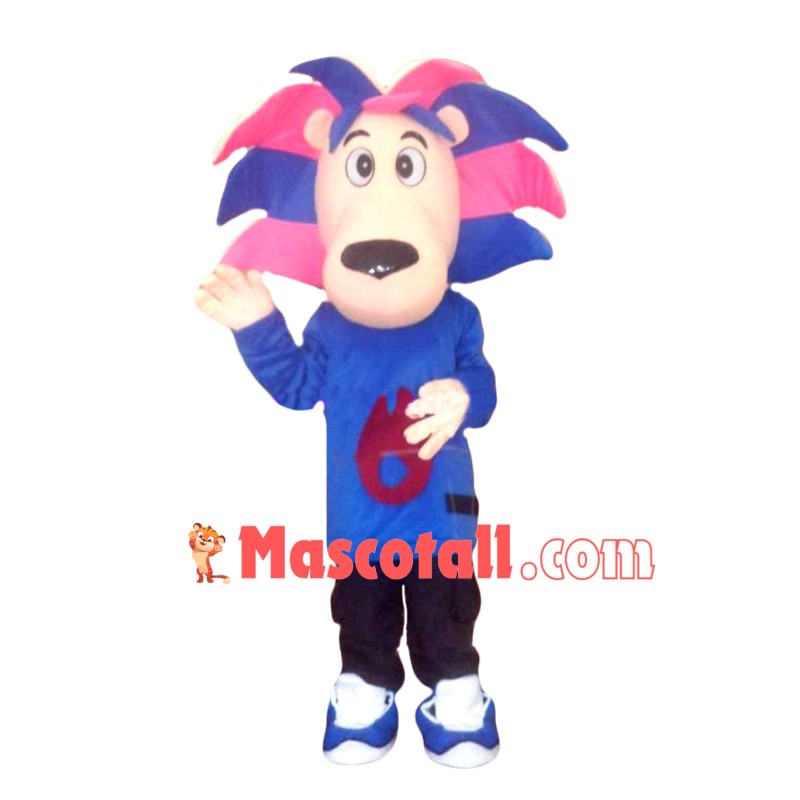 Sport Blue Lion Mascot Costume