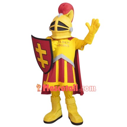 Defensive Masked Armored Army Mascot Costume