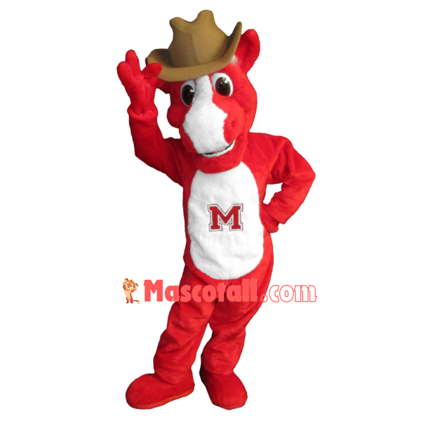 Farmer Red Cow Mascot Costume For The Farm