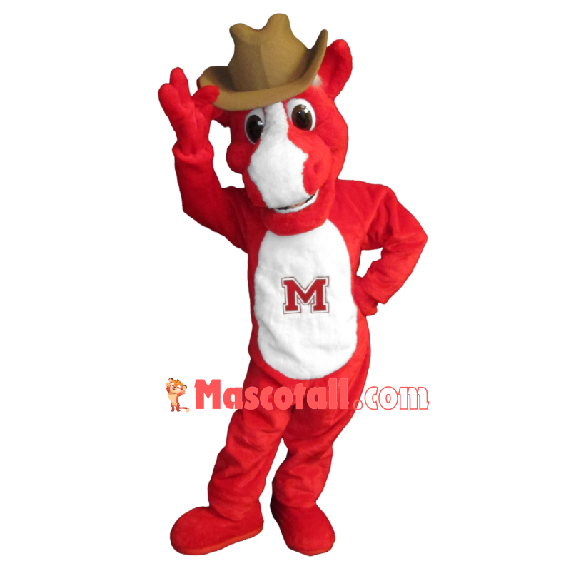Farmer Red Cow Mascot Costume For The Farm