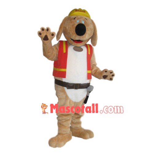 Professional Scout Dog Mascot Costume With Small Eyes