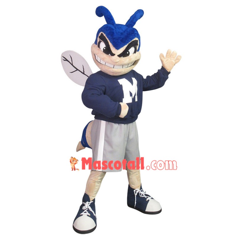 Protective Muscle Worker Bee Mascot Costume For Middle School