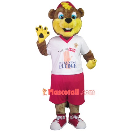Hopeful Bear Mascot Costume For Bullying Prevention School