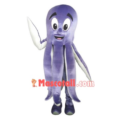 Free Purple Octopus In The Sea Mascot Costume