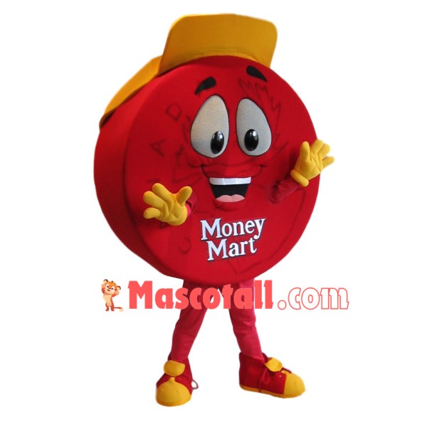 Red Coin of The Money Mart Mascot Costume