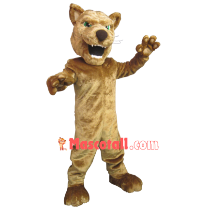 Threatening Adult Tiger In The Forest Mascot Costume