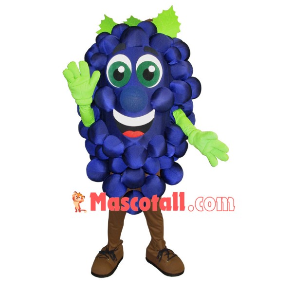 Bunch of Vibrant Blue Grapes Mascot Costume